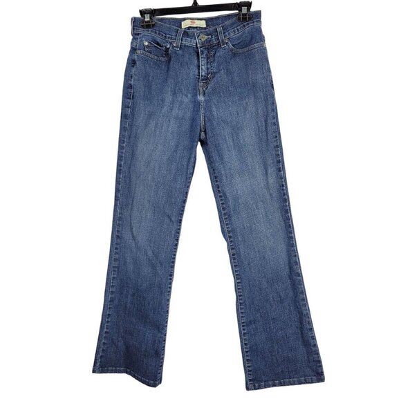 Levi's Women's 512 Perfectly Slimming Bootcut Jeans in a Dark Wash Size 8M - Picture 8 of 12